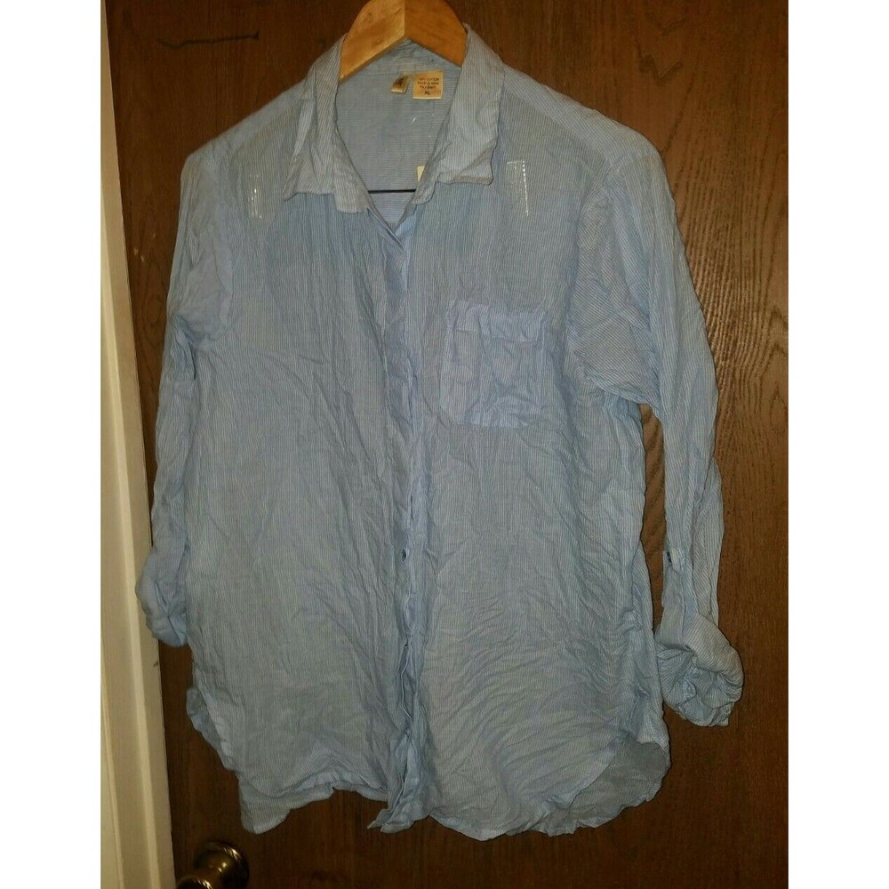 PASSPORT Juniors Striped Button Up Shirt Size XL